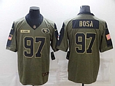 Nike 49ers 97 Nick Bosa Olive 2021 Salute To Service Limited Jersey Dzhi,baseball caps,new era cap wholesale,wholesale hats